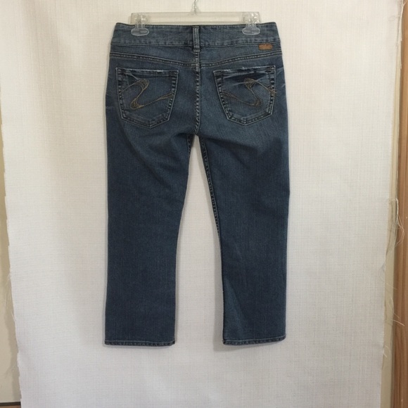 Silver Jeans Sasha Cropped Size 27 Medium Wash - Picture 3 of 5